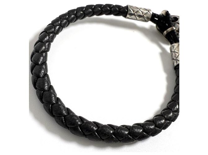 Bracciale in pelle Trenchato da uomo Bottega Veneta - vista 4