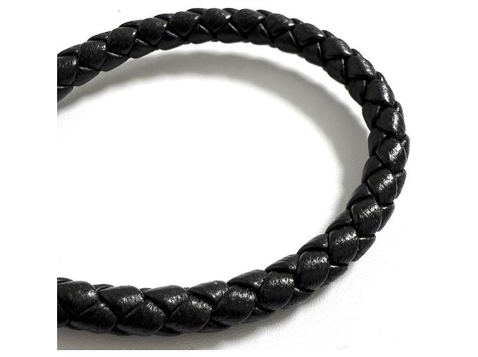 Bracciale in pelle Trenchato da uomo Bottega Veneta - vista 5