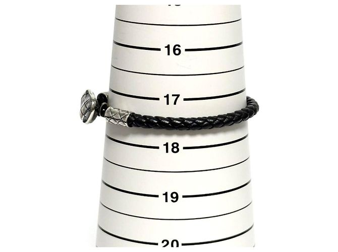 Bracciale in pelle Trenchato da uomo Bottega Veneta - vista 9