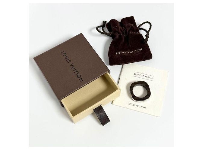 Anillo cuadrado de madera y metal para hombres Louis Vuitton - vista 10