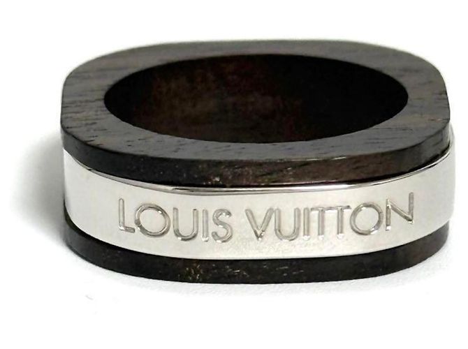 Anillo cuadrado de madera y metal para hombres Louis Vuitton - vista 2
