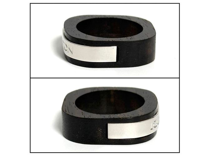 Anillo cuadrado de madera y metal para hombres Louis Vuitton - vista 4