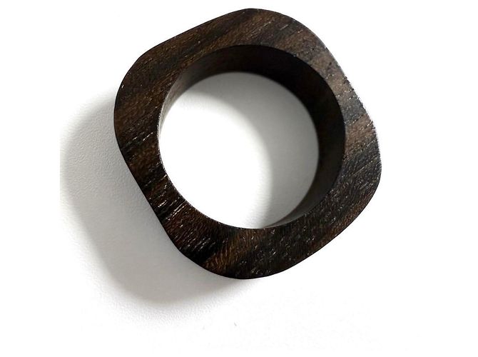 Anillo cuadrado de madera y metal para hombres Louis Vuitton - vista 5