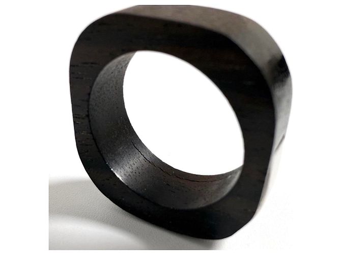 Anillo cuadrado de madera y metal para hombres Louis Vuitton - vista 6