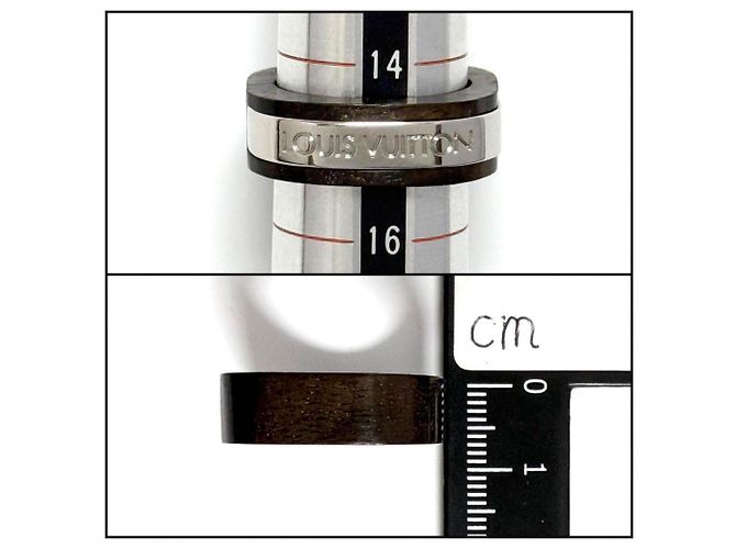 Anillo cuadrado de madera y metal para hombres Louis Vuitton - vista 8