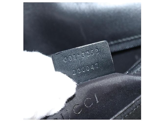 GUCCI Shoulder Bag Suede Black Silver 001 3258 Auth bs28426 Silvery - view 12