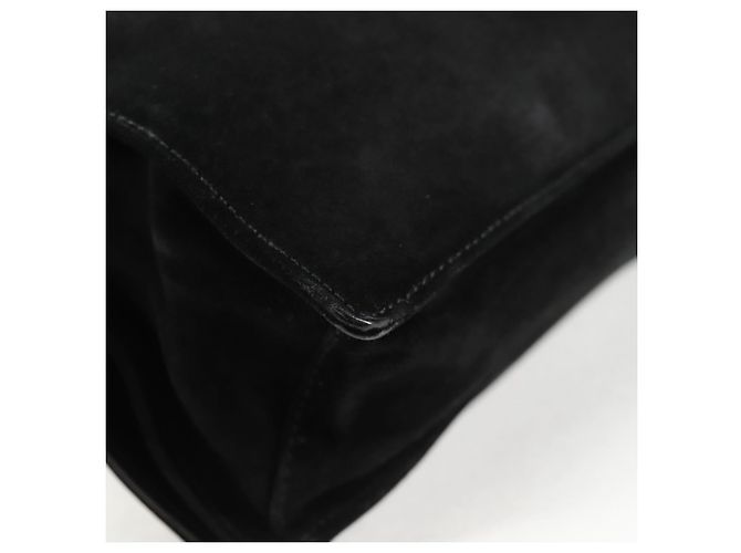 GUCCI Shoulder Bag Suede Black Silver 001 3258 Auth bs28426 Silvery - view 17