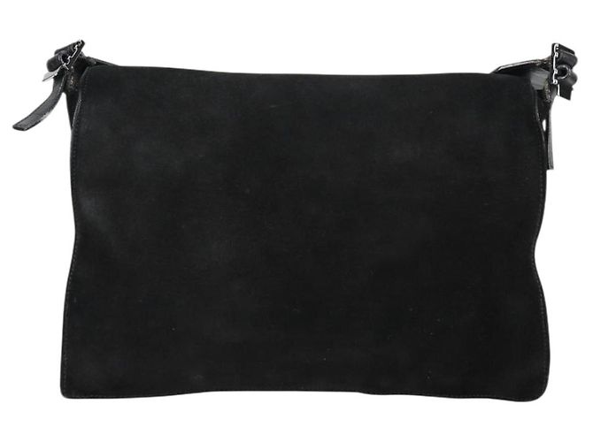 GUCCI Shoulder Bag Suede Black Silver 001 3258 Auth bs28426 Silvery - view 2