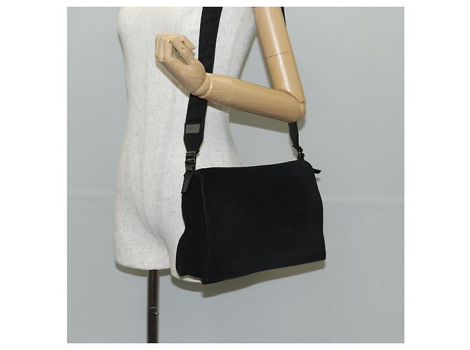 GUCCI Shoulder Bag Suede Black Silver 001 3258 Auth bs28426 Silvery - view 26