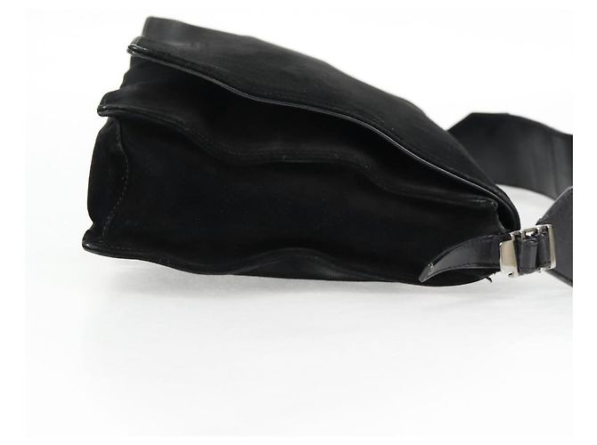 GUCCI Shoulder Bag Suede Black Silver 001 3258 Auth bs28426 Silvery - view 5