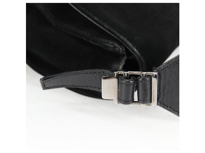 GUCCI Shoulder Bag Suede Black Silver 001 3258 Auth bs28426 Silvery - view 6