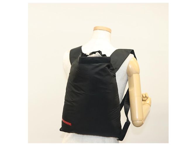 PRADA Sports Backpack Nylon Black Silver Auth 138214 Silvery - view 21