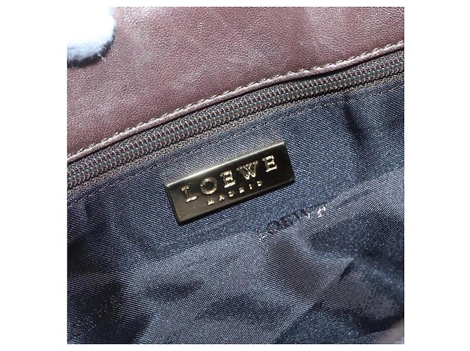 Borsa Tote LOEWE in pelle marrone oro Auth bs28741 D'oro - vista 18
