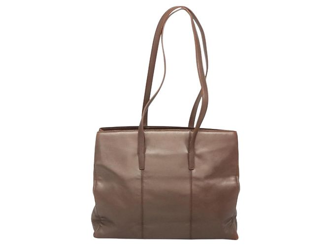 Borsa Tote LOEWE in pelle marrone oro Auth bs28741 D'oro - vista 2