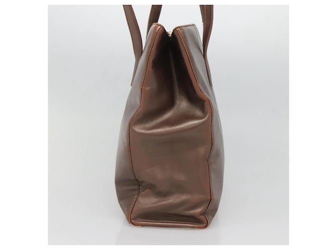 Borsa Tote LOEWE in pelle marrone oro Auth bs28741 D'oro - vista 3