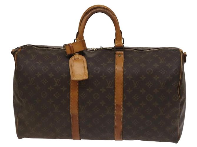 LOUIS VUITTON Borsa Boston Monogram Keepall Bandoulière 50 M41416 Auth LV 136674 Monogramma - vista 13