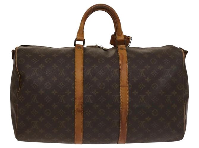 LOUIS VUITTON Borsa Boston Monogram Keepall Bandoulière 50 M41416 Auth LV 136674 Monogramma - vista 2