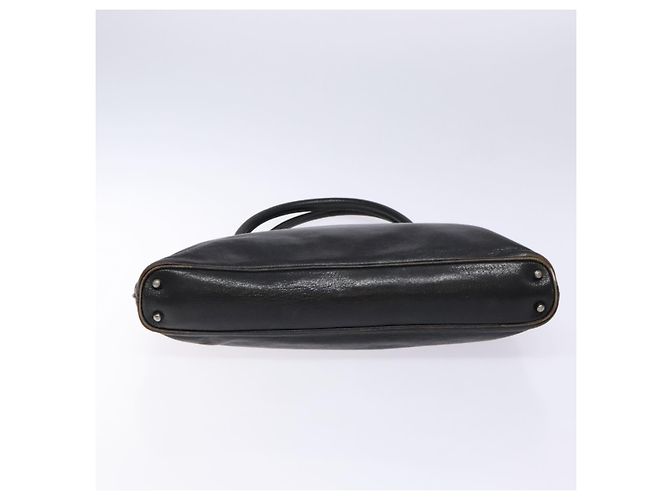 Borsa Tote in pelle nera e argento GUCCI 113015 Auth 138122 Nero - vista 5