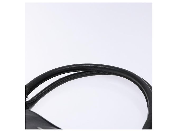 Borsa Tote in pelle nera e argento GUCCI 113015 Auth 138122 Nero - vista 8