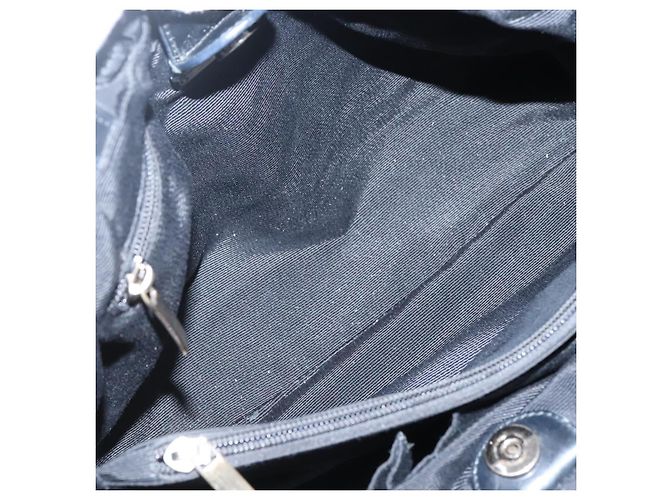 Borsa a mano Vala in nylon nero e argento di Salvatore Ferragamo Auth 139278 - vista 10