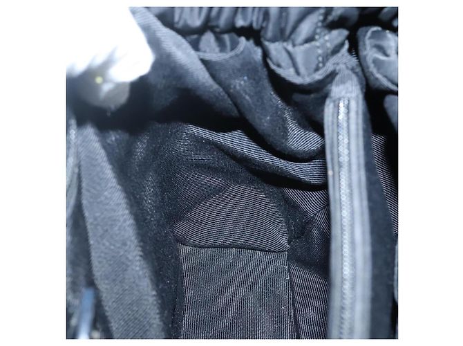 Borsa a mano Vala in nylon nero e argento di Salvatore Ferragamo Auth 139278 - vista 19