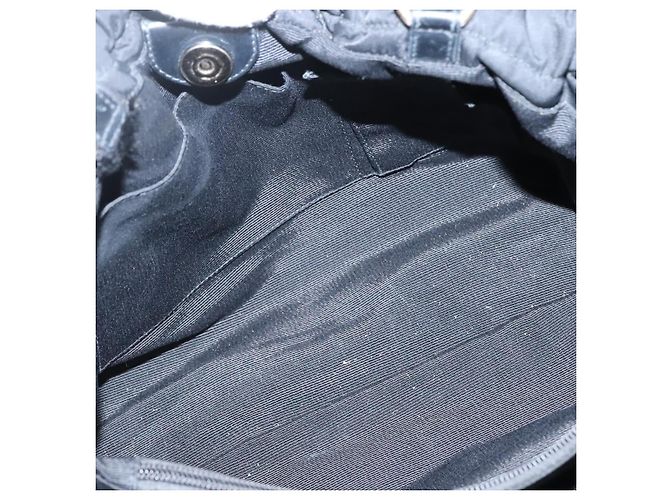 Borsa a mano Vala in nylon nero e argento di Salvatore Ferragamo Auth 139278 - vista 23