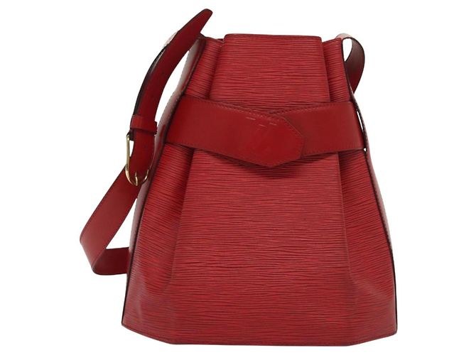 LOUIS VUITTON Epi Sac Depaule PM Borsa a Spalla Rossa M80207 LV Auth 138704 Rosso - vista 13