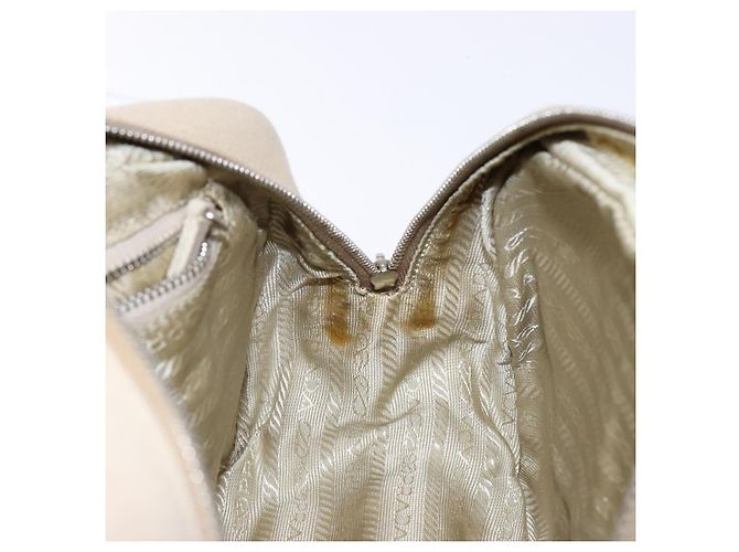 PRADA Handtasche aus Canvas Beige Silber Authentisch yk19198 - Ansicht 21