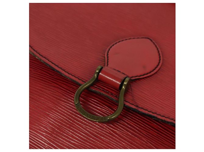 LOUIS VUITTON Borsa a Spalla Epi Saint Cloud GM Rossa M52197 LV Auth 137330 Rosso - vista 18