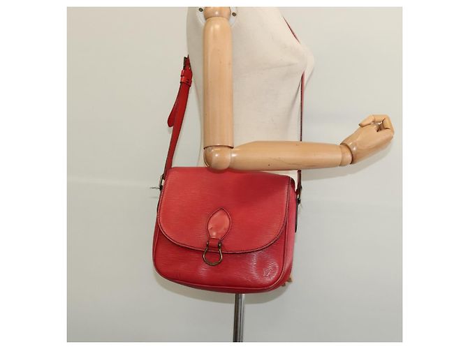 LOUIS VUITTON Borsa a Spalla Epi Saint Cloud GM Rossa M52197 LV Auth 137330 Rosso - vista 25