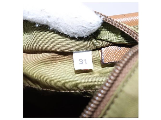 Borsa a Spalla PRADA in Nylon Marrone Argento Autentica 137514 - vista 10