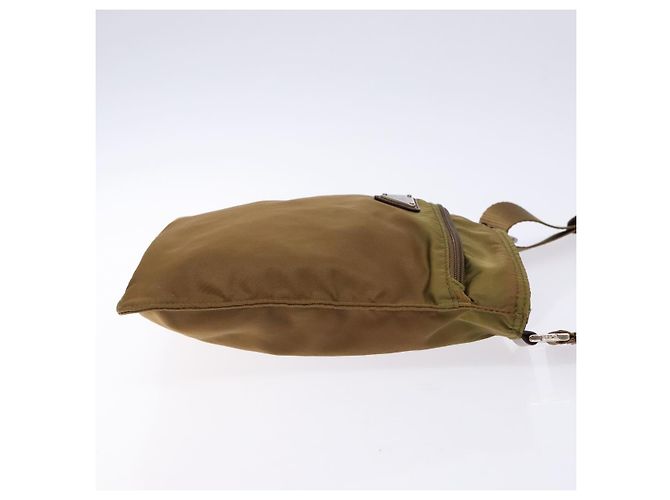 Borsa a Spalla PRADA in Nylon Marrone Argento Autentica 137514 - vista 3