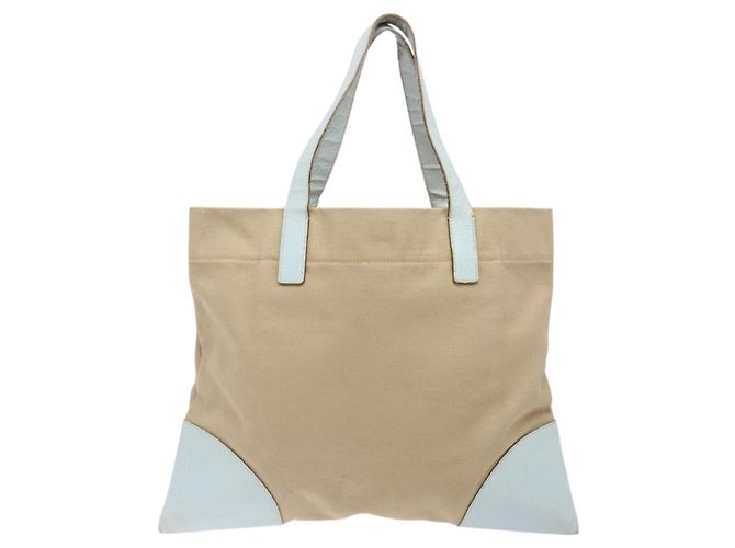Prada Tote Bag aus Canvas Beige Authentisch 137463 - Ansicht 2