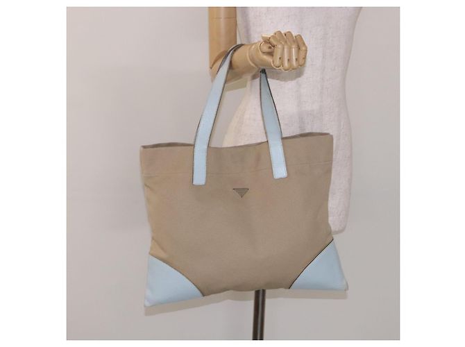 Prada Tote Bag aus Canvas Beige Authentisch 137463 - Ansicht 21