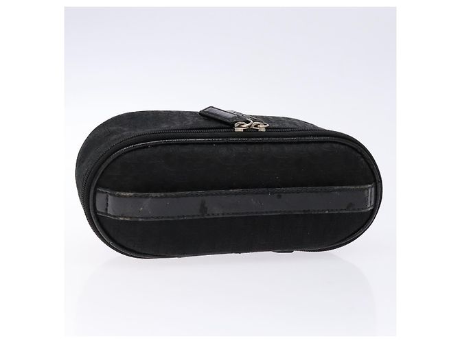 Pochette Vanity in Tela Trotter Christian Dior Nero Argento Auth yk19248 - vista 6