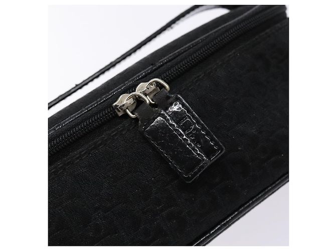 Pochette Vanity in Tela Trotter Christian Dior Nero Argento Auth yk19248 - vista 9