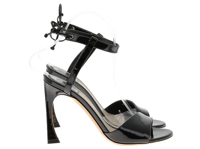 Dior Spartiates Lackleder Pumps mit Knöchelriemen schwarz - Ansicht 2