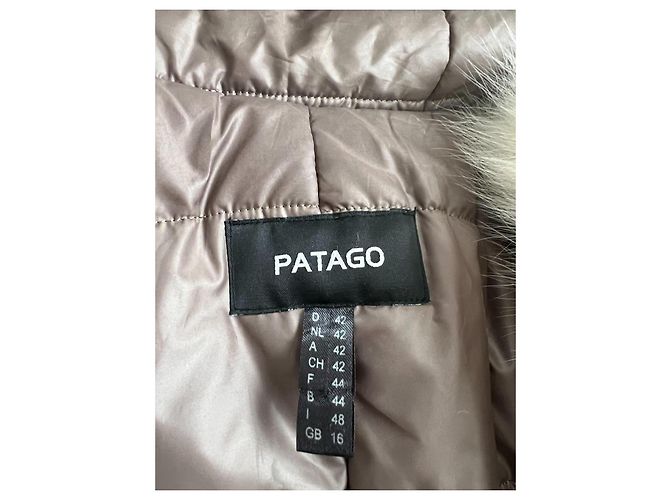 Autre Marque Parka PATAGO con pelliccia di volpe bianca Bianco Cachi - vista 5
