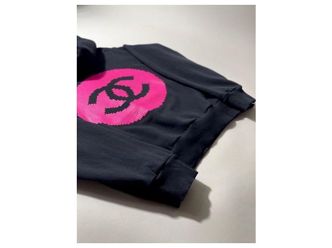Chanel Coco Game Center Hoodie Größe M Schwarz Pink - Ansicht 3