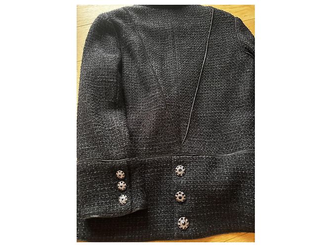 Blazer Negro Chanel Talla 38 - vista 4