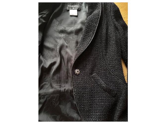 Blazer Negro Chanel Talla 38 - vista 9