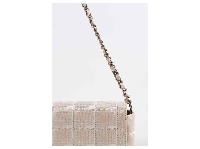 Chanel Borsa in pelle beige - vista 3