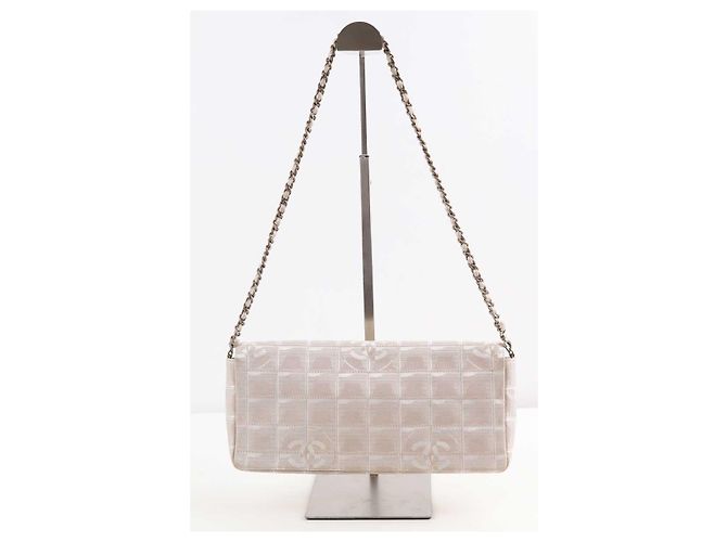Chanel Borsa in pelle beige - vista 5