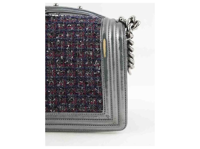 Chanel Graue Tweed-Schultertasche - Ansicht 5