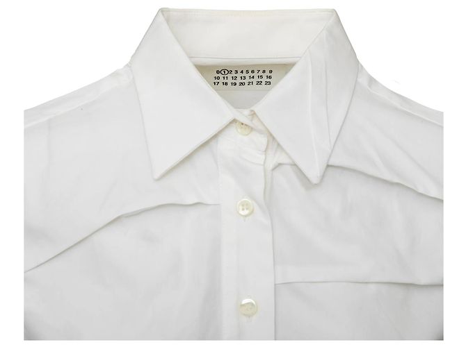 Maison Martin Margiela Camisa Plisada Maison Margiela Blanco - vista 4