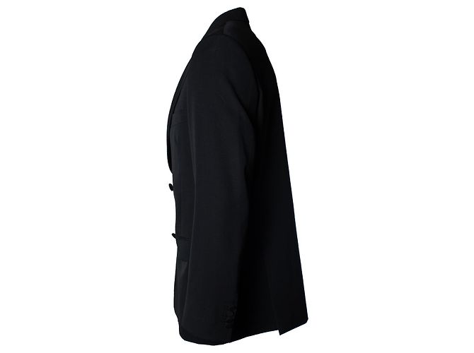 Lanvin, black double breasted blazer jacket - view 2