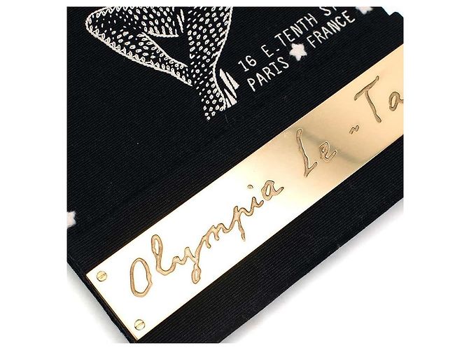 Olympia Le Tan Clutch Club Olympia Matcbook Nero - vista 3