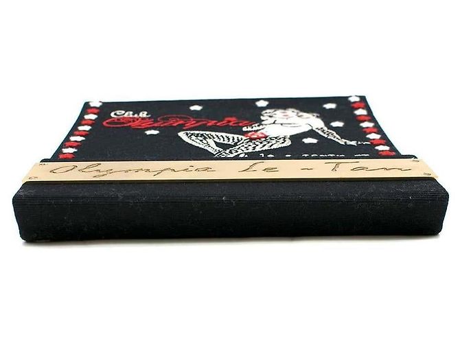 Olympia Le Tan Clutch Club Olympia Matcbook Nero - vista 5