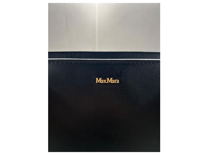 Bolsa de mão Max Mara Vasel em couro preto - vista 2