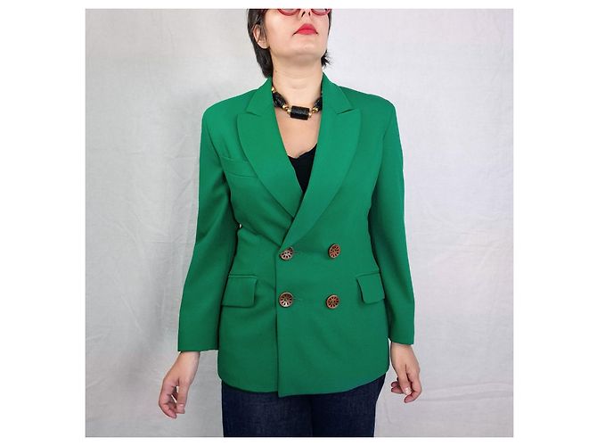 Moschino Cheap And Chic Moschino 90s green wool jacket - view 6
